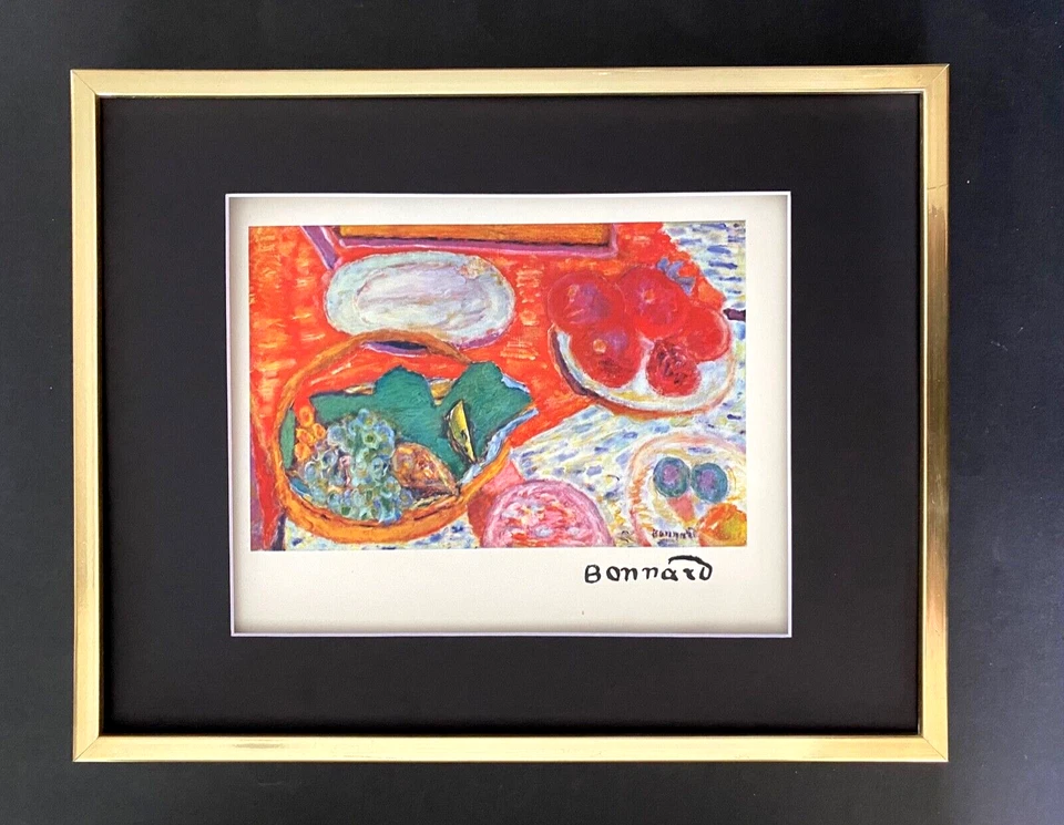 PIERRE BONNARD + 1948 IMPRESIONANTE IMPRESIÓN FIRMADA ENMARCADA Foto 1 de 3