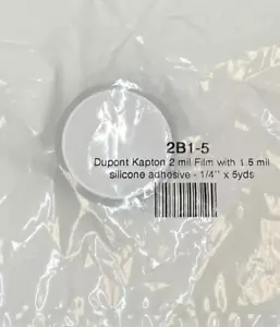 New Dupont Kapton 2mm Film with 1.5mm Silicone Adhesive, 1/4" x 5yds, (1 ea) - Picture 1 of 2