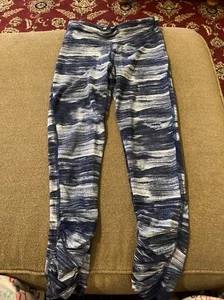All in motion Girls Size Medium blue gray and white Leggings (AH) - Picture 1 of 5