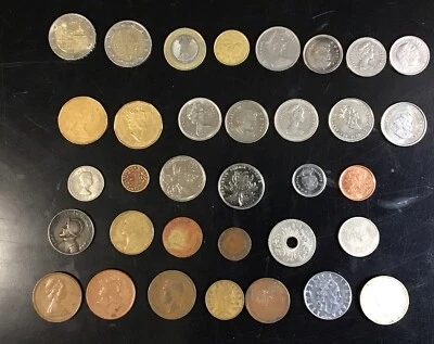 Old Foreign Coin Lot With Some Silver Coins….See Description/Photos - Image 1 of 2