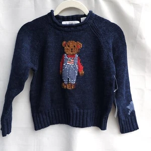  Marisa Christina Kids Cotton Teddy Bear Sweater Front & Back ~ Size M Msrp $67 - Picture 1 of 8