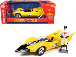 Figura AutoWorld 1:18 SPEED RACER Shooting Star 9 y Racer X modelo amarillo AWSS125 - Imagen 1 de 1