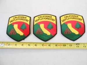 RARE VINTAGE SET / LOT 3 OLDER CALIFORNIA DEPT OF FORESTRY PATCHES FOREST PATCH - Picture 1 of 6