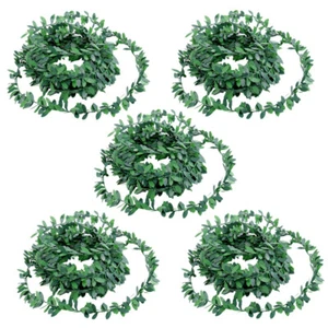 5 Pcs Grüne Blätter Dekorative Rattan Künstliche Wandbegrünung Im Freien - Bild 1 von 12