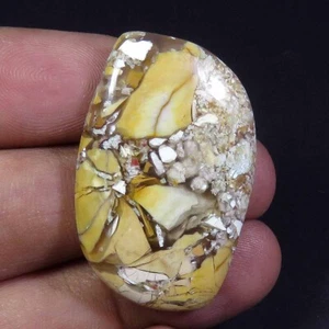 Natürlicher gebrochener Jaspis Edelstein 33x21 mm Mookaite ausgefallener glatter Cabochon BR-19 - Bild 1 von 9