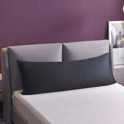 Body Pillow Cover 20" x 54",100% Egyptian Cotton, 300 Thread Body 21x54 Black - Image 1 of 4