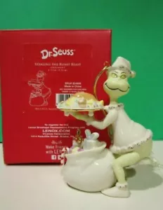 LENOX GRINCH STEALING the ROAST BEAST in Whoville Ornament Dr. Seuss NEW in BOX - Picture 1 of 7