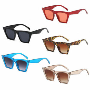 Women Fashion Small Cat Eye Sunglasses Rectangle Square Frame Eyeglass Shades