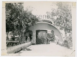 Fotografía de la Segunda Guerra Mundial 1946 Guam Agaña Campamento de la Marina de los Estados Unidos Iglesia protestante Foto de Hagåtña - Imagen 1 de 2