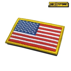 Patch Militare Bandiera America USA Ricamata Tessuto Strappo Bassa Visibilità OR - Imagen 1 de 1