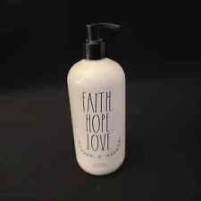 Rae Dunn "Faith, Hope, Love" 16 0z Lemon Verbena Scented Hand Soap