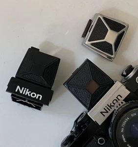Buscador de nivel de cintura DW-1 de metal + cuero negro plateado para cámara fotográfica Nikon F/F2 - Imagen 1 de 23