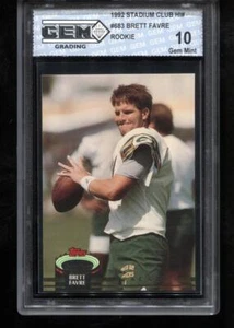 Brett Favre RC 1992 Stadium Club HI Alto Número #683 Packers Novato GEMA COMO NUEVO 10 - Imagen 1 de 2
