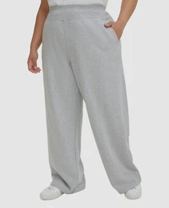 Calvin Klein Women's Gray Wide Leg High-Waist Sweatpants Pants Plus Size 2X - Picture 1 of 3