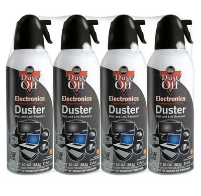 New Canned Air Falcon Dust-Off Compressed Computer Gas Duster 10 oz 4 Pack - Image 1 of 4