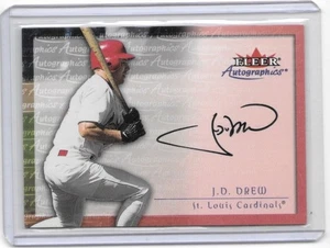 J.D. DREW 2000 FLEER AUTOGRAPHICS ON CARD AUTO ST. LOUIS CARDINALS - Bild 1 von 2