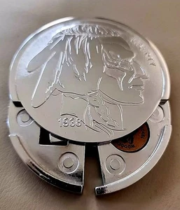 The Buffalo Nickel 9.5 Move Puzzle George Miller Bits & Pieces Planar Burr RARE - Picture 1 of 5