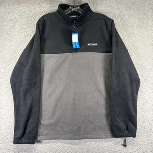 Columbia Pullover Herren Large schwarz grau Fleece Half Zip Outdoorpullover - Bild 1 von 7