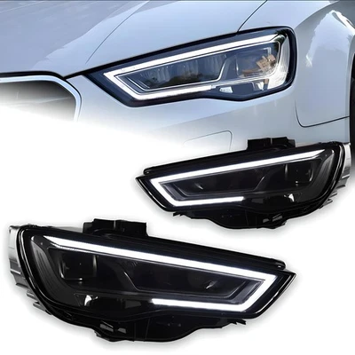 New For AUDI A3 8V S3 2013-2016 LED DRL Sequential Projector Headlights Assembly - Image 1 of 4