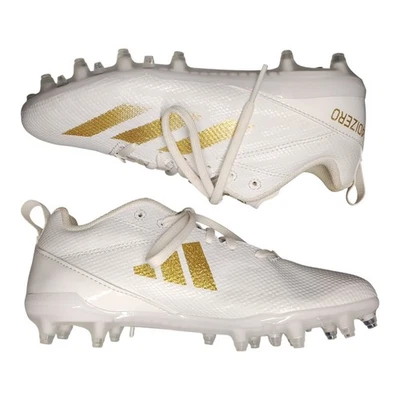 Adidas Adizero Electric.2 Football Cleats Youth US Size 4 White Gold ID1468 EUC - Image 1 of 4