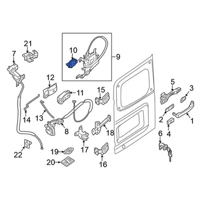 For Nissan NV1500 2015-2019 Nissan 905501PA1A Rear Door Lock Actuator Motor Foto 1 de 2