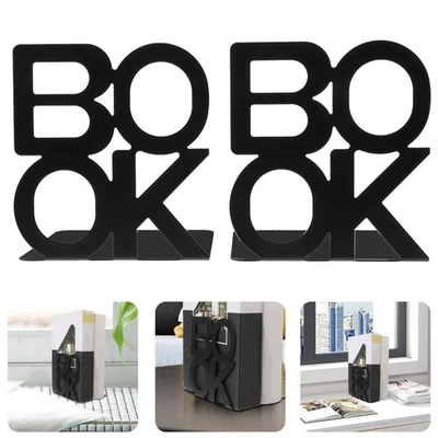  4 Pcs Buchstützen Aus Metall Bücherstützen Dekorative Buchend Buchende - Bild 1 von 4