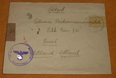 Ostpreußen Feldpost Fliegerhorst Gutenfeld ST Kraußen Königsberg Reval Estland R - Bild 1 von 2