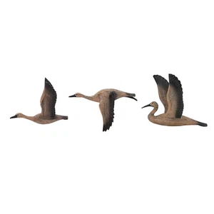 16. In. X 22.8 In. Brown Wood Reeds Migrating Bird Wall Decor Set for Home Art D - Picture 1 of 8