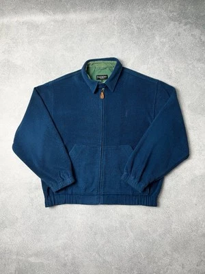 Yves Saint Laurent YSL Blue Fleece Bomber Jacket 90s Vintage Logo Size M - Image 1 of 4