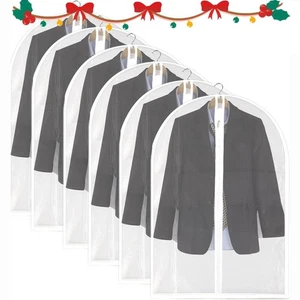 6pcs Dust Cover Garment Bags Waterproof Suit Coat Clothes Wardrobe Storage Bag - Picture 1 of 16