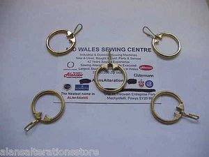 5 CLIP ON / OFF 1" GILT RING PULLS FOR ZIP SLIDER (Athritic fingers) Fashion - Picture 1 of 1