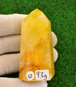 Quartz Golden Healer Crystal Rock Mineral AA+ Hematoid Tower ๐ UK BUYโ 7cm #12 - Foto 1 di 9