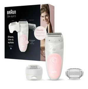 BRAUN SILK-ÉPIL 5-620 SENSOSMARTTM Epilierer Weiss/Rosa - Bild 1 von 2