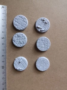 6 x SOCLES ROND 25MM SCENERY MINIATURE / DUNGEONS & LASERS/G783 - Imagen 1 de 1