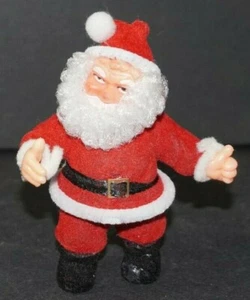 Vintage Thumbs Up Flocked Santa Figurine Christmas Decoration - Picture 1 of 7