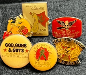 LOT 6 X AMERIKANISCHE "GUN" PIN ABZEICHEN (SIEHE BESCHREIBUNG) - Bild 1 von 9