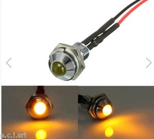 SPIA LED 12V INDICATORE BARCA AUTO MOTO CAMPER COLORE AMBRA  - Foto 1 di 1