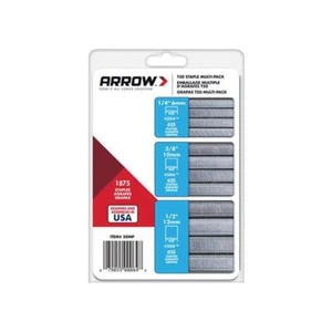 Arrow T50 Staples Multi Pack 6mm 10mm & 12mm (Box 1875, 3 x 625) ARRT50SMP - Picture 1 of 1