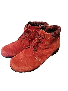 Botas para mujer Propet zapatos botas 10 rojo gamuza tobillo - Imagen 1 de 10