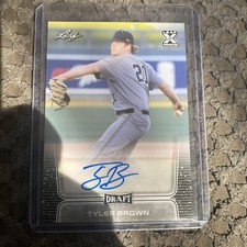 TYLER BROWN 2020 Leaf Draft Rookie Autograph card #BA-TB2 Houston Astros