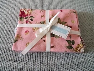 Groves Fat Quarters x4 Baumwolle Leinen Mischgewebe Rosa LA100 - Bild 1 von 7