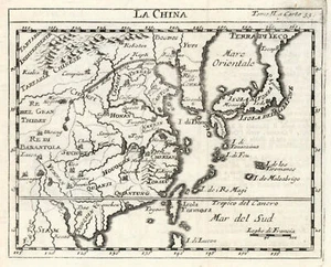 China Japan Korea Original Kupferstich Landkarte de Chevigny 1720 - Bild 1 von 1