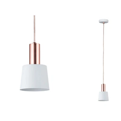 Paulmann  796.56 Deckenleuchte Haldar E14 Hänge Lampe max 20W Weiß, Kupfer matt - Bild 1 von 4