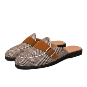 Casual Slippers New Men's Breathable Semi-trawling Closed Toe Mesh Shoes - Picture 1 of 19