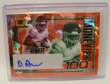 DEVON ACHANE #2 /2 AUTO AUTOGRAPHED SO MONEY LEAF METAL FOOTBALL 2023