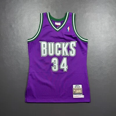 100% Authentic Ray Allen Mitchell Ness 00 01 Milwaukee Bucks Jersey Size 40 M - Image 1 of 4