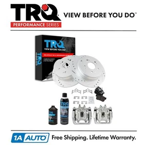 TRQ Performance Rear Brake Pad & Rotor Kit Fits 05-06 Honda CR-V - Picture 1 of 12