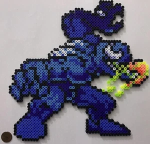 Venom Bead Sprite Perler Artkal Pixel Art Marvel Comics Blue Alien Symbiote - Picture 1 of 1