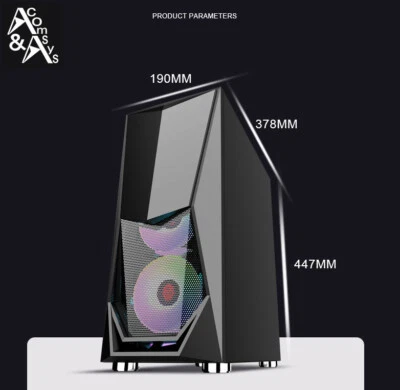 Gaming Midi Tower PC ATX Micro-Atx Mini-Itx Case Gamer Case USB 3.0 Boxed #W - Image 1 of 4