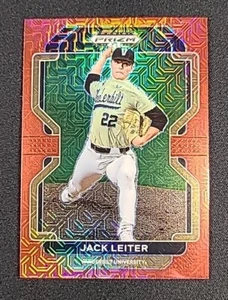 Tarjeta Jack Leiter 2022 Panini Prizm Draft Picks RED MOJO PRIZM #PDP217 - Imagen 1 de 4